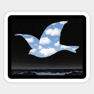 Rene Magritte Bird on Cloud Sticker